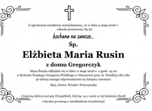 Ostatnie pożegnanie Pani Elżbiety Marii Rusin